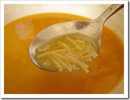 Caldo with vermicelli