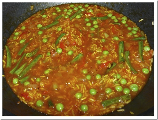 Add stock and saffron Add stock and saffron